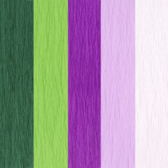 6" x 6.5" Greens & Purples Crepe Paper, 25 Sheets by Recollections™